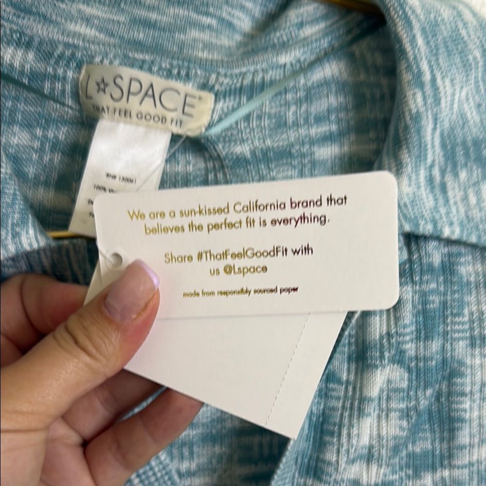 NWT- L Space- Heathered blue lightweight Knit Dress- Size small - Picture 5 of 7